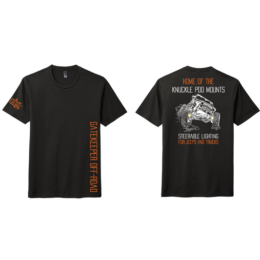 Gatekeeper Off-Road "Knuckle Pod Mounts" Jeep Logo Short Sleeve Shirt - Black