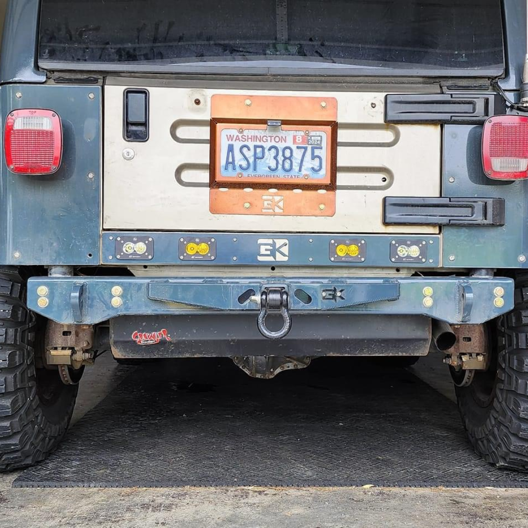 Rear Diamond Series Stubby Bumper for Jeep TJ/YJ Wrangler