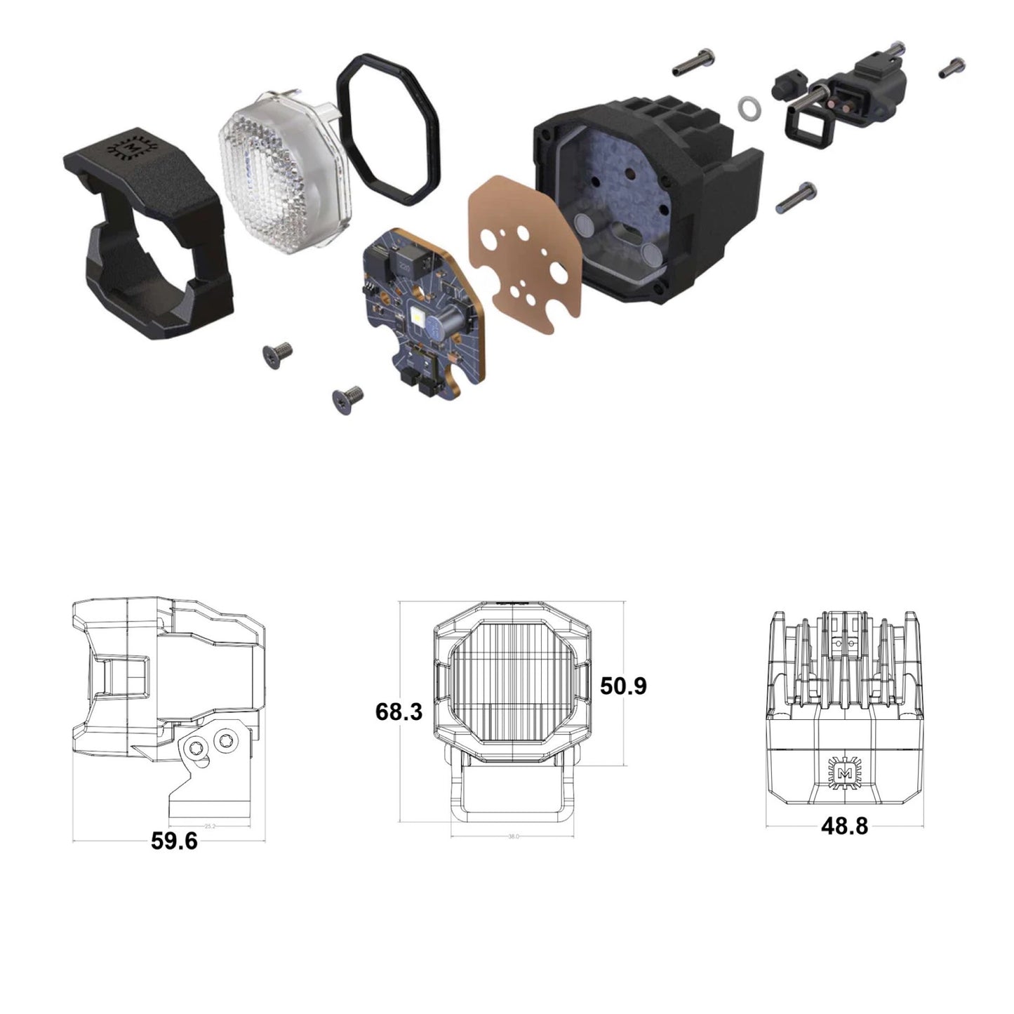 Morimoto 1Banger LED Pod Light Set (Choose Beam Pattern)