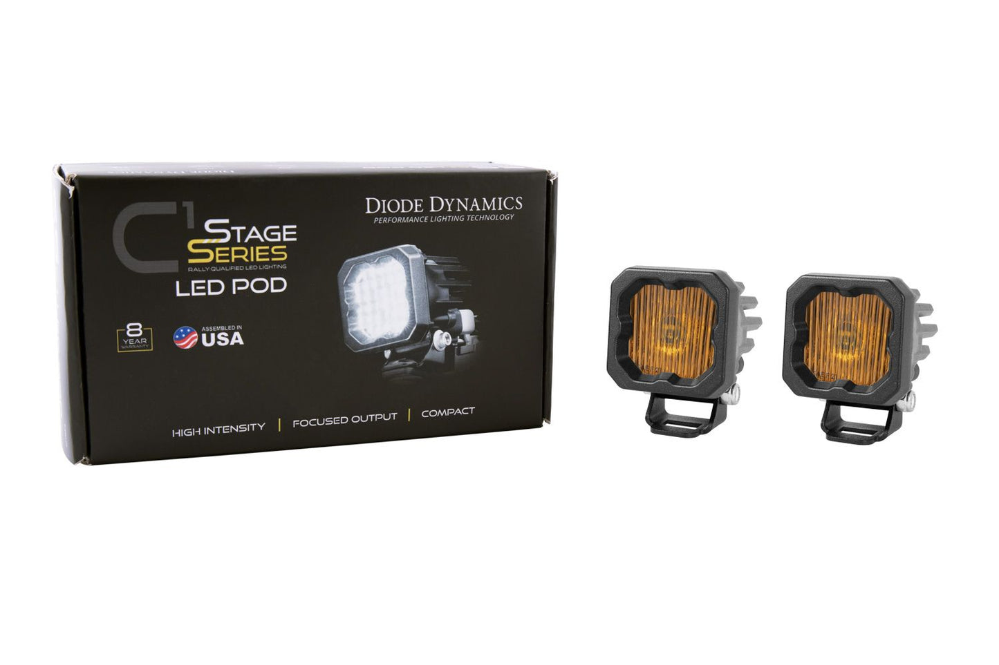 Diode Dynamics SSC1 Yellow SAE Fog Standard LED Pod