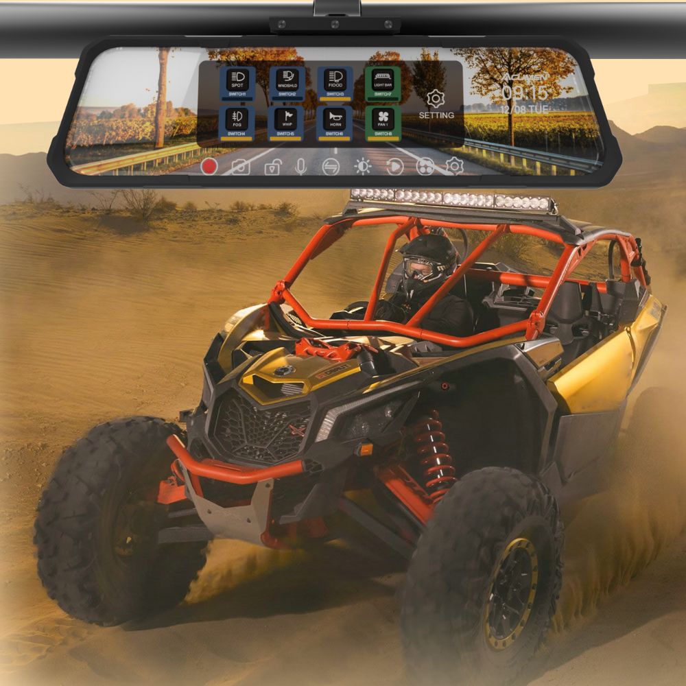 Touch Screen Rear View Mirror - 8 Gang Switch Panel - Dash Cam - "The Legend"