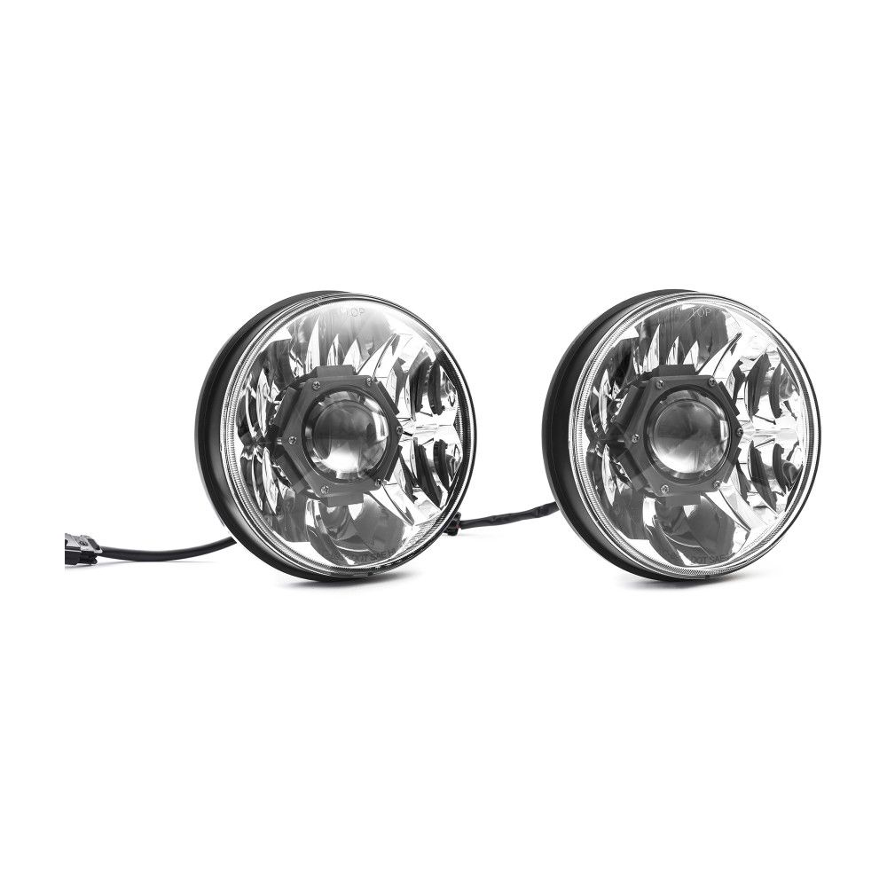 KC 7" Gravity® LED Pro DOT Headlight - Driving Beam - Pair - 18-24 Jeep JL / 20-24 Jeep JT w/ Halogen Headlights