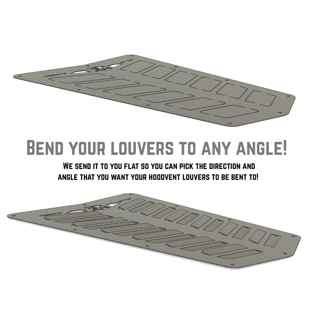 Diamond Series Hood Vent for Jeep CJ - Louvers