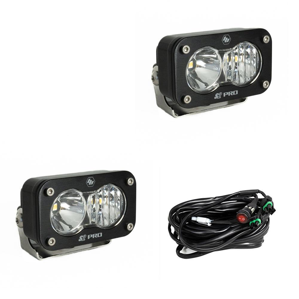 Baja Designs S2 Pro Black LED auxiliary Light Pod Pair-Universal