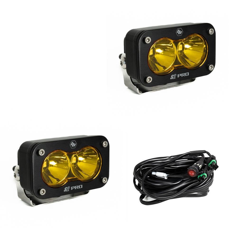 Baja Designs S2 Pro Black LED auxiliary Light Pod Pair-Universal