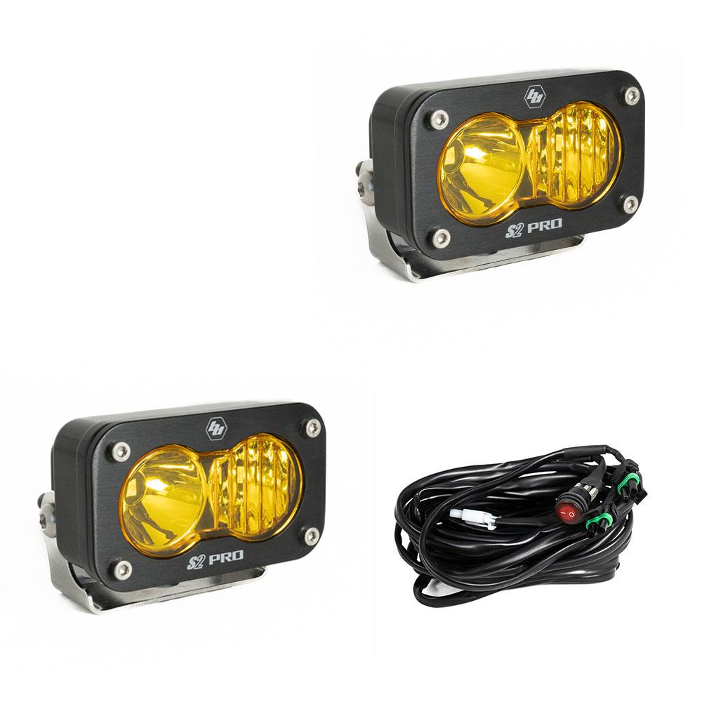 Baja Designs S2 Pro Black LED auxiliary Light Pod Pair-Universal