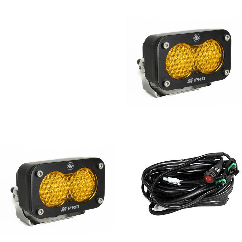 Baja Designs S2 Pro Black LED auxiliary Light Pod Pair-Universal