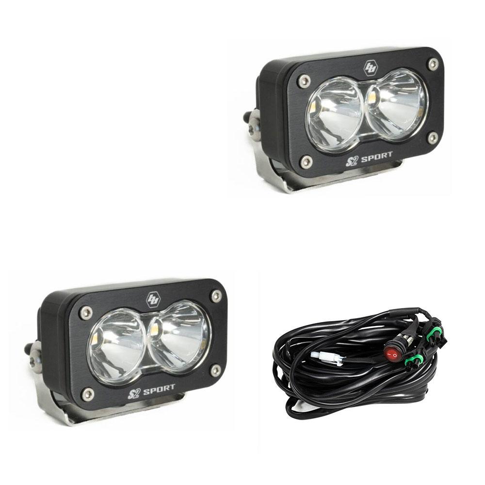 Baja Design S2 Sport Black LED Auxiliary Light Pod Pair
