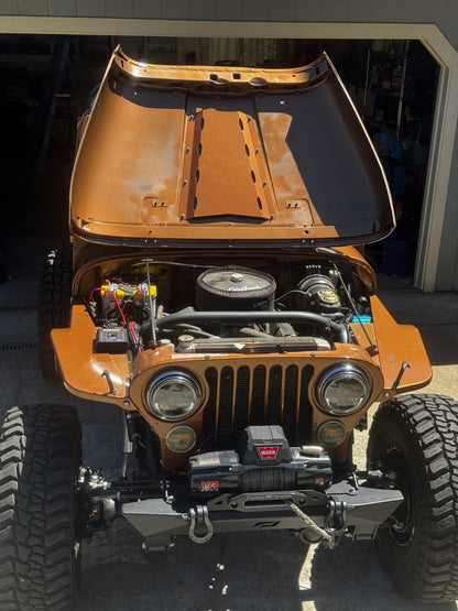 Diamond Series Hood Vent for Jeep CJ - Louvers