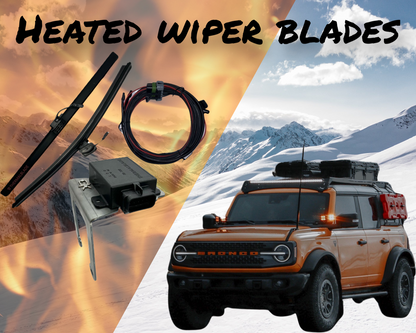 2021-2023+ Ford Bronco Heated Wiper Blades with Installation Brackets