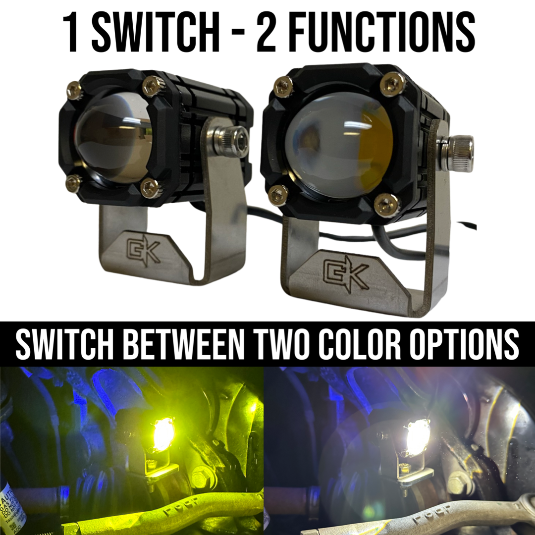 GK "Easy Switch" 2 Function LED Amber/White Pod Lights