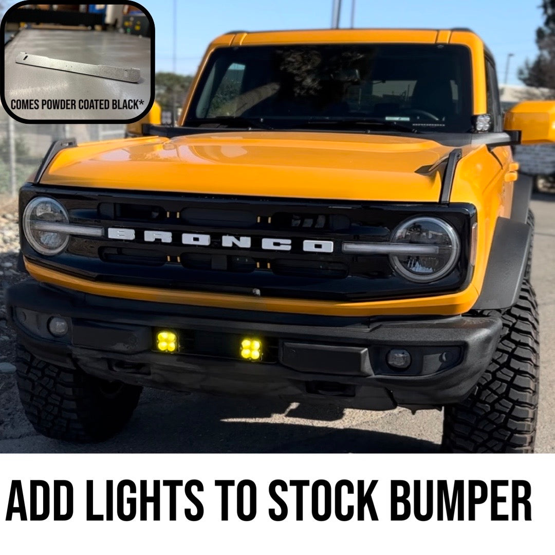 2021-2023+ Ford Bronco Stock Plastic Bumper Dual Light Mount