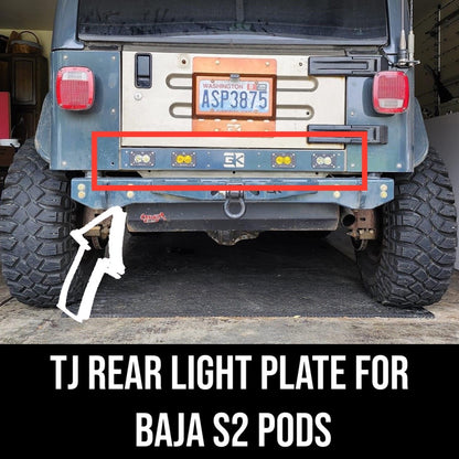 TJ Rear Light Plate for Baja S2 Pods