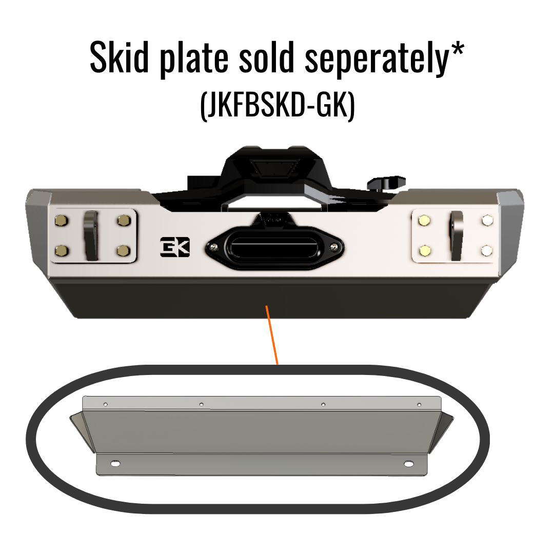 Front Gauntlet Series Stubby Bumper for Jeep JK Wrangler (2007-2018)