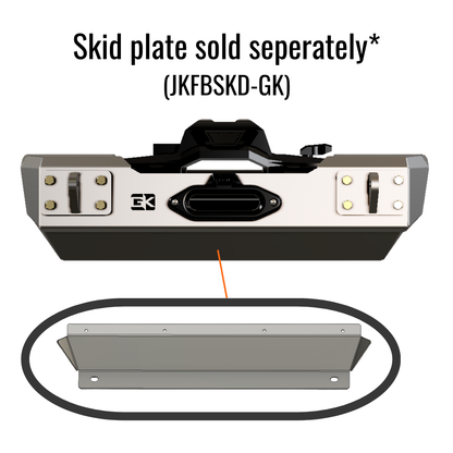 Front Gauntlet Series Stubby Bumper for Jeep JK Wrangler (2007-2018)