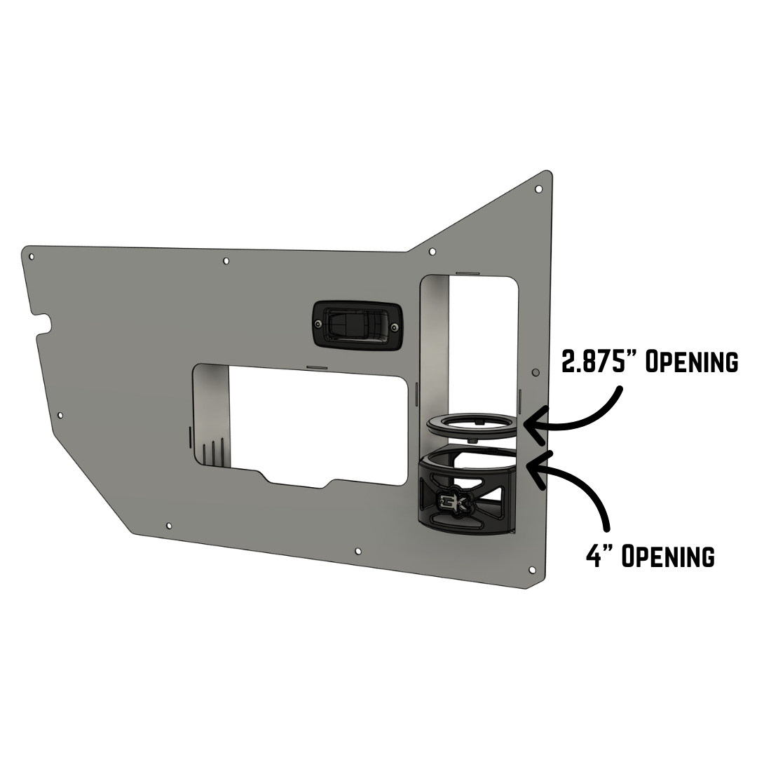 "Water Bottle" Inner Door Card Set for Jeep TJ Wrangler Half Doors
