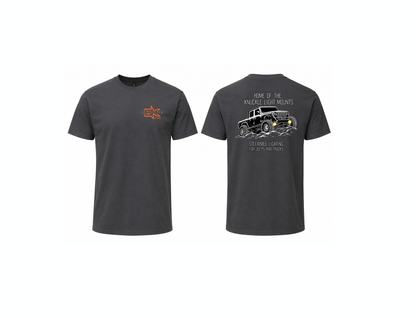 Gatekeeper Off-Road "Knuckle Light Mounts" Jeep Logo Short Sleeve Shirt - Charcoal Grey