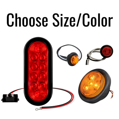 LED Trailer Lights (Choose Size/Color)