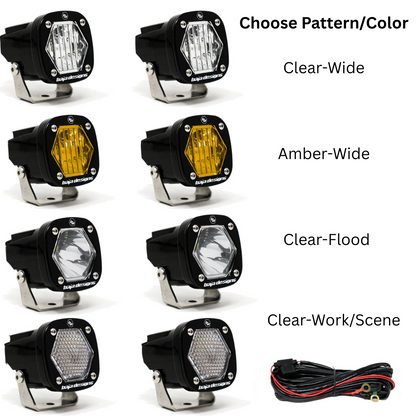 Baja Designs S1 Black LED Auxiliary Light Pod Pair - Universal