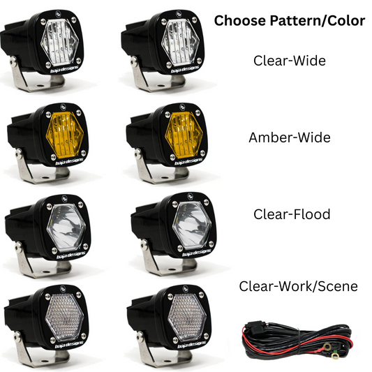 Baja Designs S1 Black LED Auxiliary Light Pod Pair - Universal