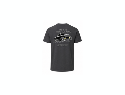 Gatekeeper Off-Road "Knuckle Light Mounts" Jeep Logo Short Sleeve Shirt - Charcoal Grey