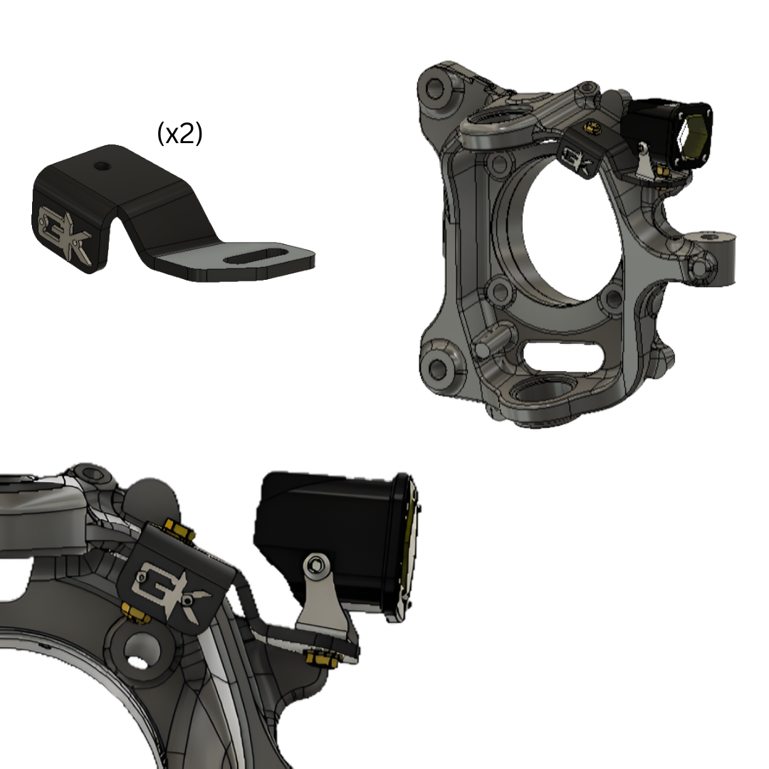Ford Super Duty Steerable Knuckle Pod Light Mounts (2017-2023)