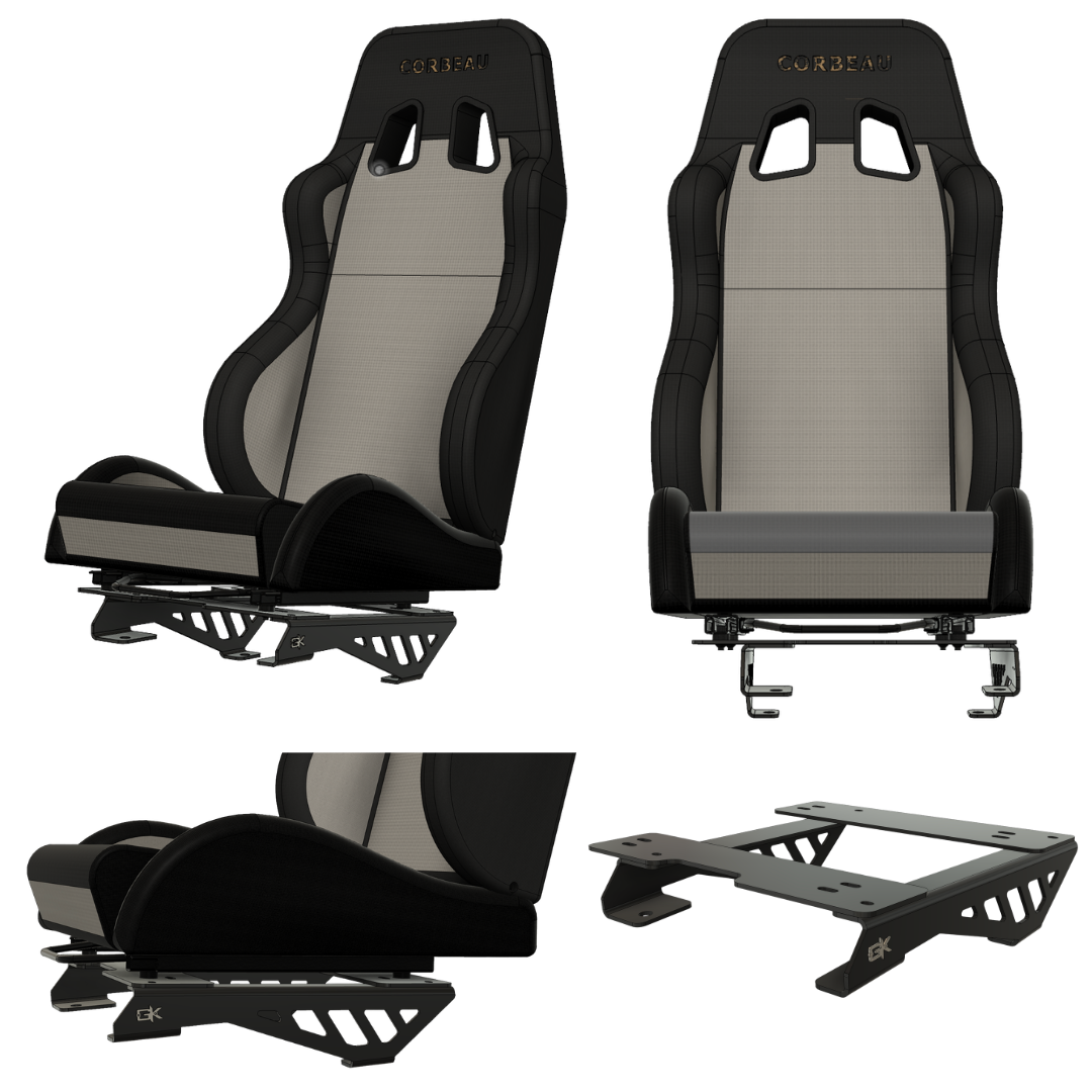 Hooke Road Driver Side Seat Adapter Bracket For Jeep Wrangler TJ (1997-2006) | Steel Powder Coated
