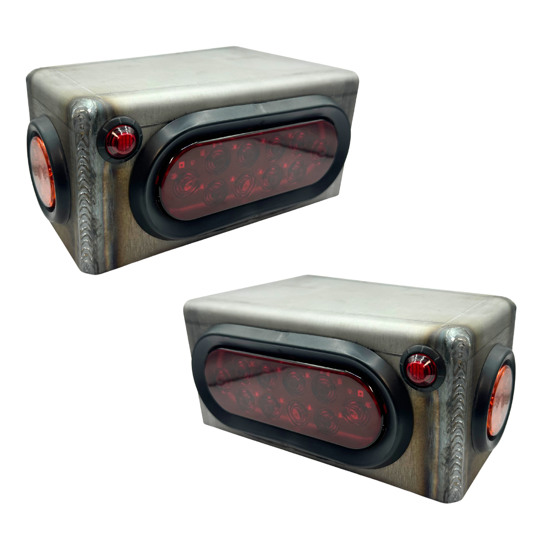 Heavy Duty LED Trailer Tail Light Kit 3/16 Steel