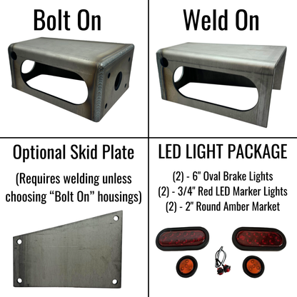 Heavy Duty LED Trailer Tail Light Kit 3/16 Steel