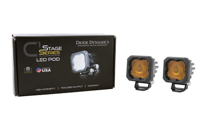 Diode Dynamics SCC1 Yellow SAE Fog Standard LED Pod