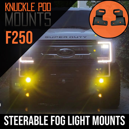 2017-2023 Ford Super Duty Steerable Knuckle Pod Light Mounts F250 F350 Trucks