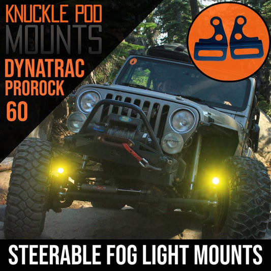 DynaTrac Prorock Dana 60 Steerable Knuckle Pod Light Mounts for High Steer