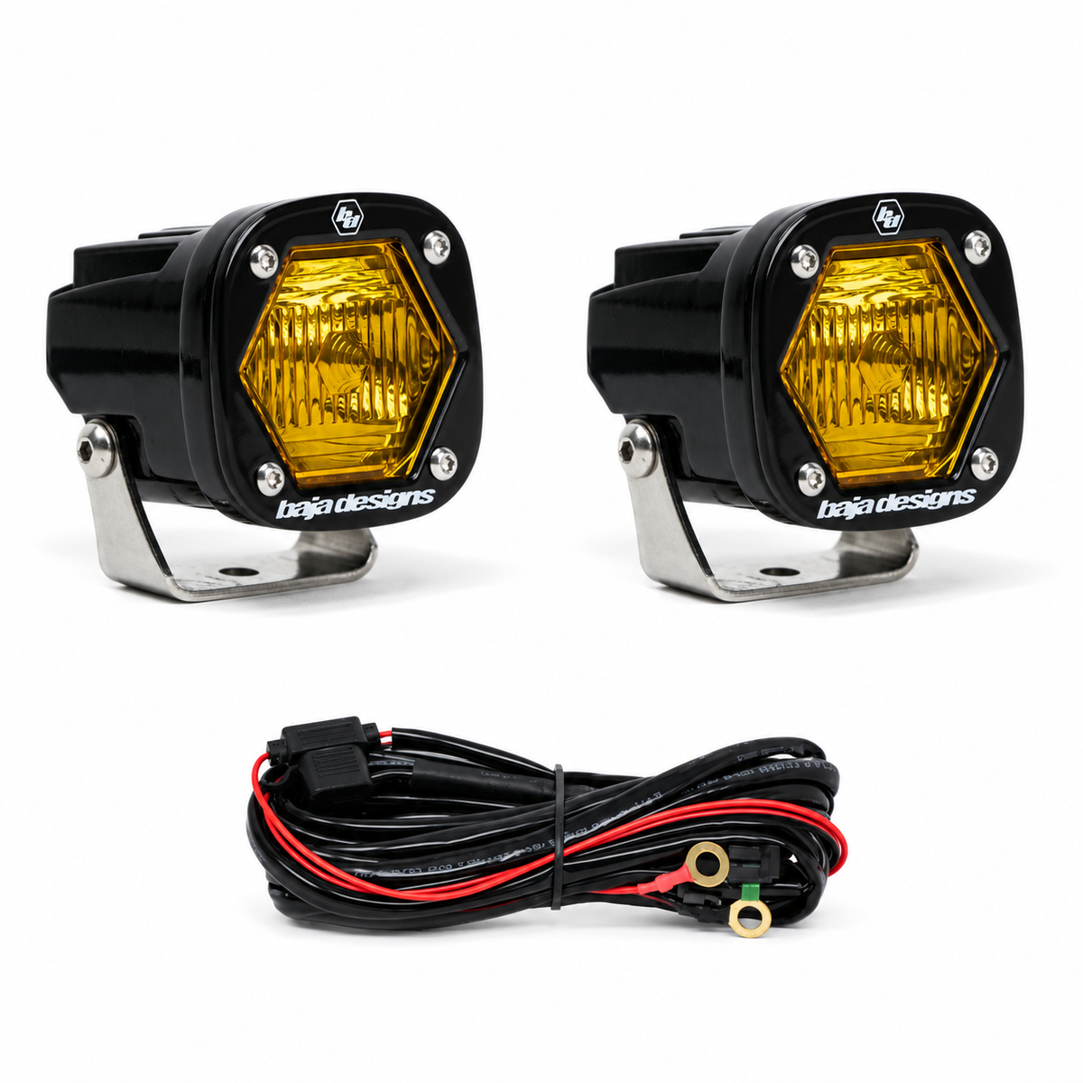 Baja Designs S1 Black LED Auxiliary Light Pod Pair - (Choose Color/Pattern)