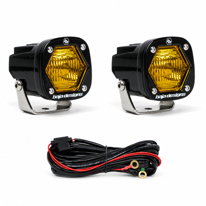 Baja Designs S1 Black LED Auxiliary Light Pod Pair - (Choose Color/Pattern)