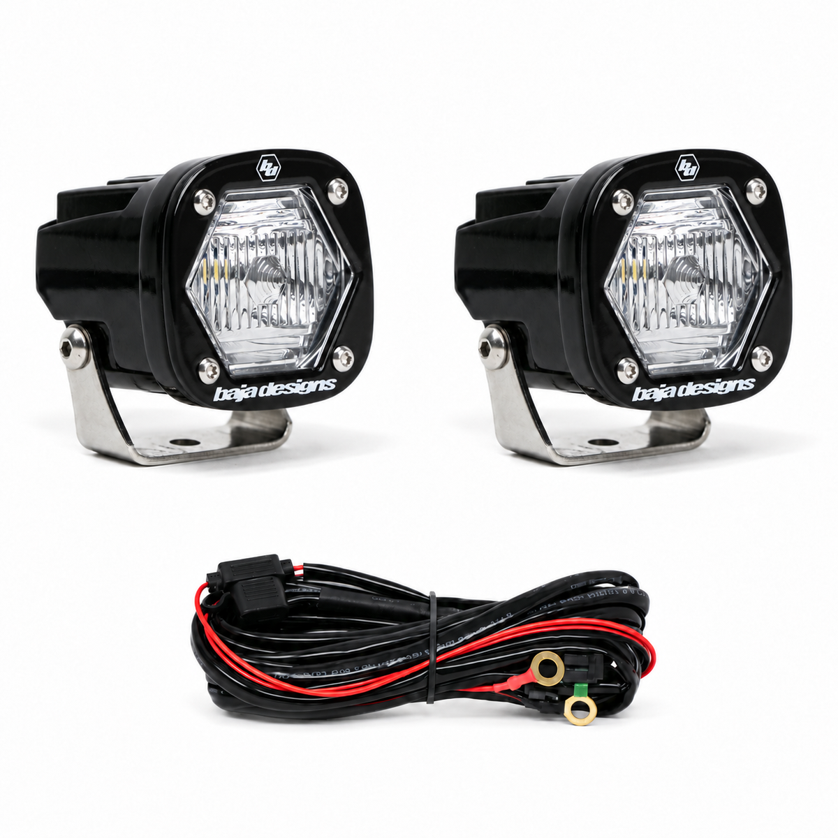 Baja Designs S1 Black LED Auxiliary Light Pod Pair - (Choose Color/Pattern)