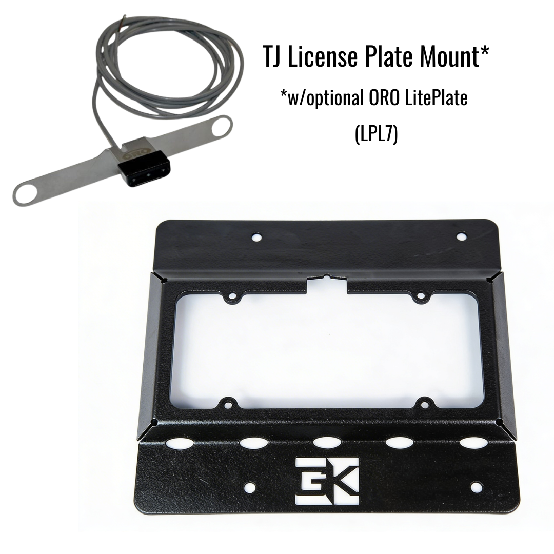 License Plate Relocation Kit for Jeep Wrangler TJ / YJ / LJ (1986-2006)