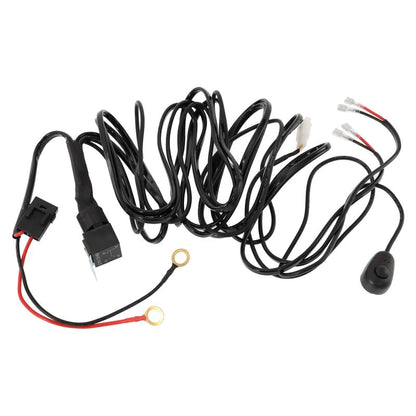 LED LIGHT BAR WIRING HARNESS KIT (2 LEADS 16AWG) WITH FUSE 12V 40A RELAY ON/OFF SWITCH