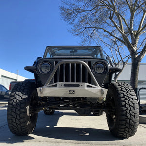 1997-2006 Jeep Wrangler TJ Stubby Front Bumper Diamond Series Bare Steel